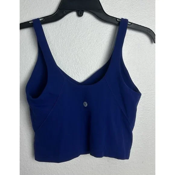 Lululemon Align Tank Top Riverside Blue Size 6 Nulu Yoga Workout Bra - Picture 10 of 10